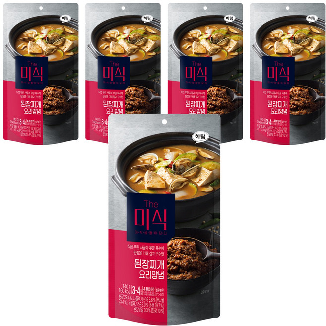 더미식 된장찌개 양념, 140g, 5개