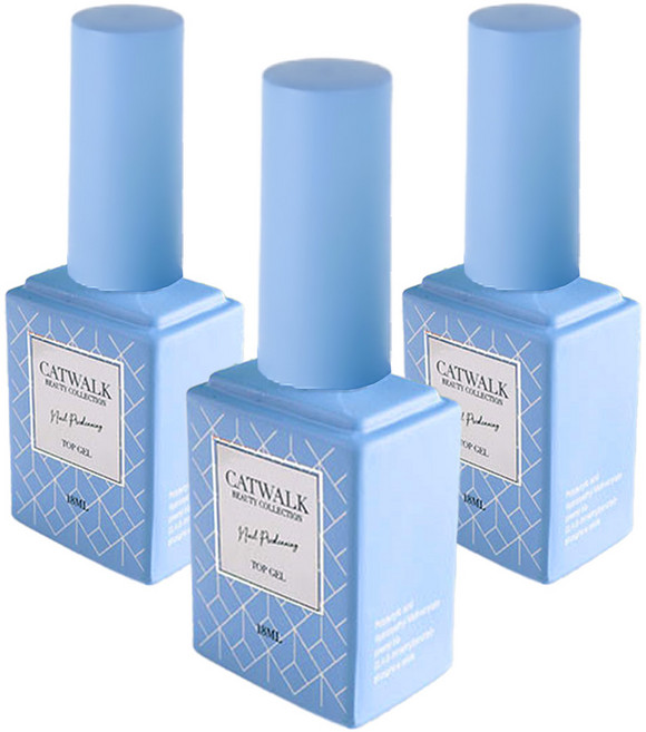 캣워크 탑 젤, 3개, 18ml