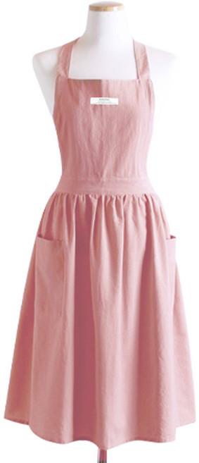 젊은이마켓 북유럽 린넨 베이직 앞치마, 인디핑크, 1개