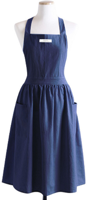 젊은이마켓 내추럴 컬러 카페 앞치마, 네이비, 1개