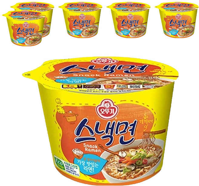 오뚜기 스낵면 90g, 6개