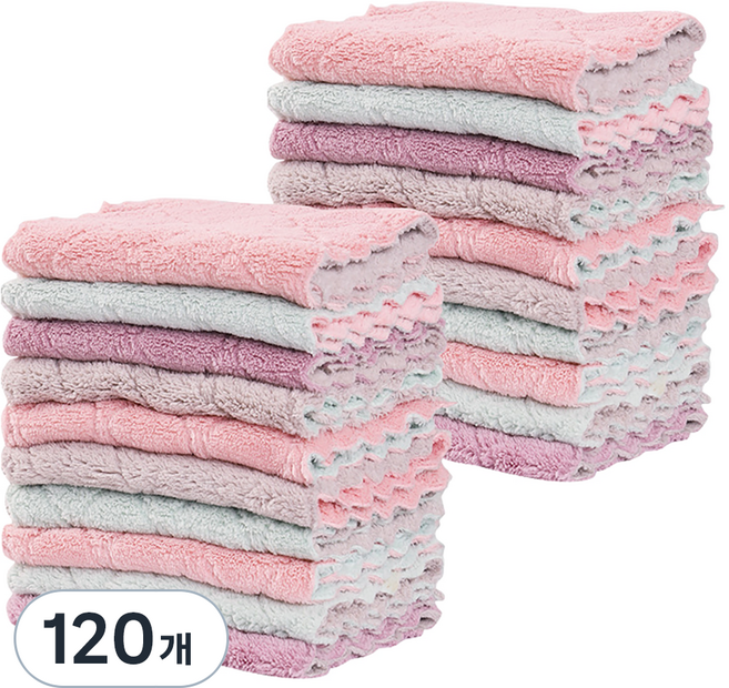 구디푸디 물먹는 양면 행주 랜덤 발송, 120개