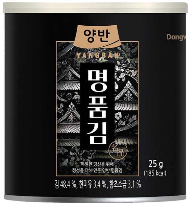 양반 명품김 캔 48p, 25g, 1개