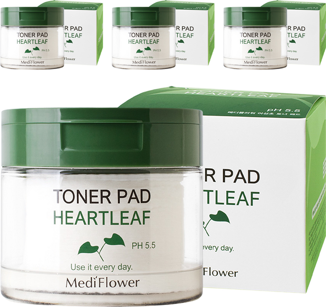 메디플라워 어성초 토너 패드 180ml, 60매입, 4개