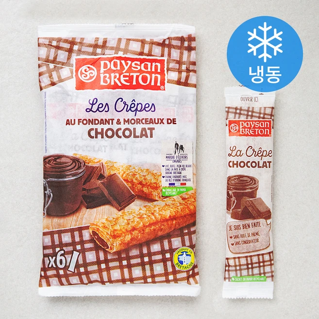 페이장브레통 초콜릿 크레페 (냉동), 30g, 6개입, 1개 - 쿠팡
