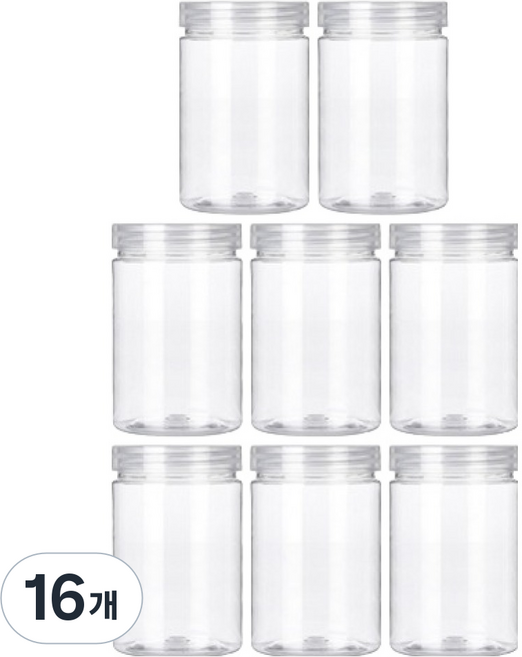 언더보스 원형 보관용기 55 x 100 cm, 16개, 투명