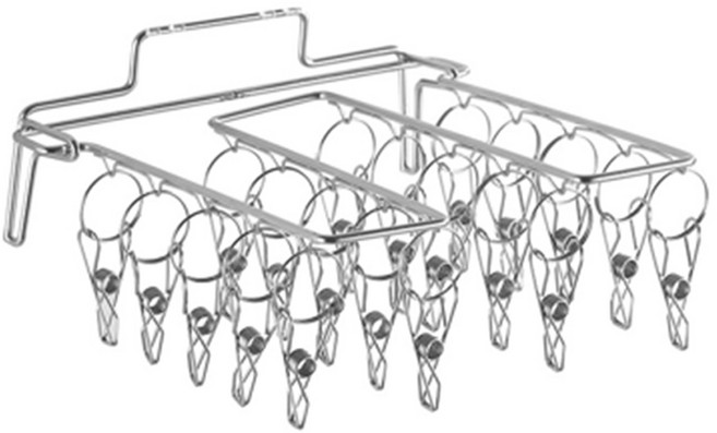양말 건조 클립 20p 멀티건조대, 스텐, 1개