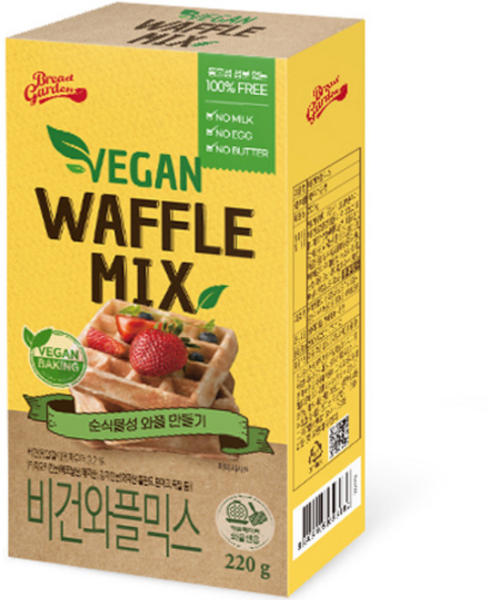 브레드가든 비건 와플믹스 홈베이킹, 220g, 1개