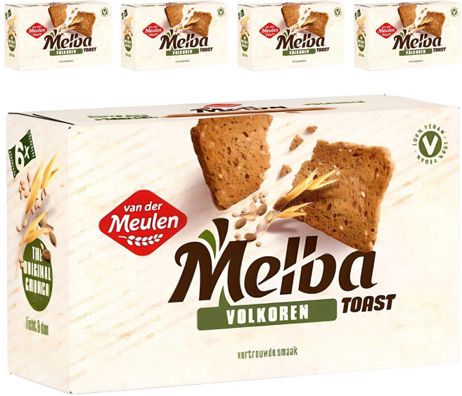 van der Meulen 梅爾巴吐司 全麥口味, 5盒, 120g