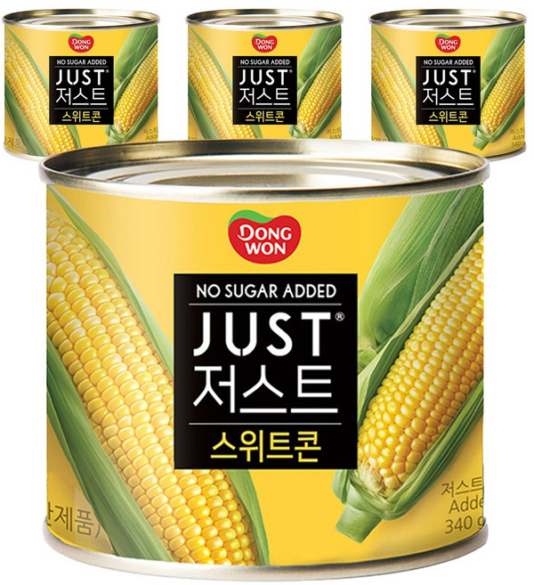 동원 JUST 노슈가 스위트콘, 340g, 4개