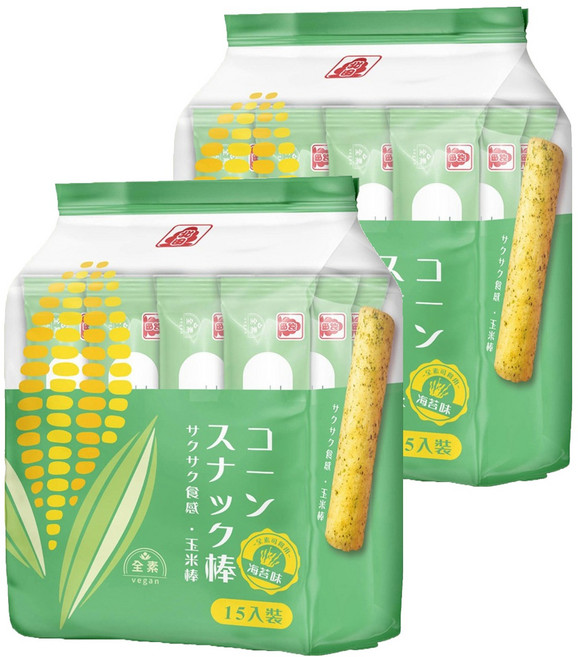 北田 玉米棒 海苔味, 105g, 2袋