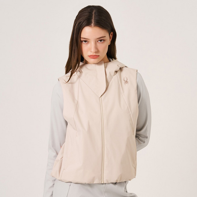 스파이더 여성용 퍼포먼스 2레이어 후디드 베스트 SPLPCNVT251W