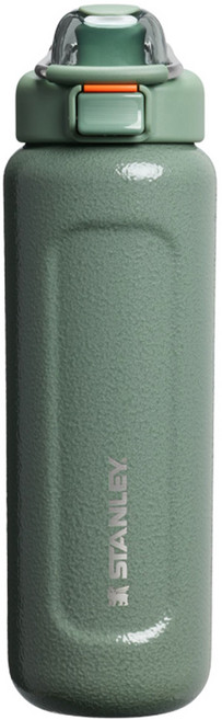 STANLEY 經典系列 彈蓋提環水壺, 錘紋綠, 1個, 700ml