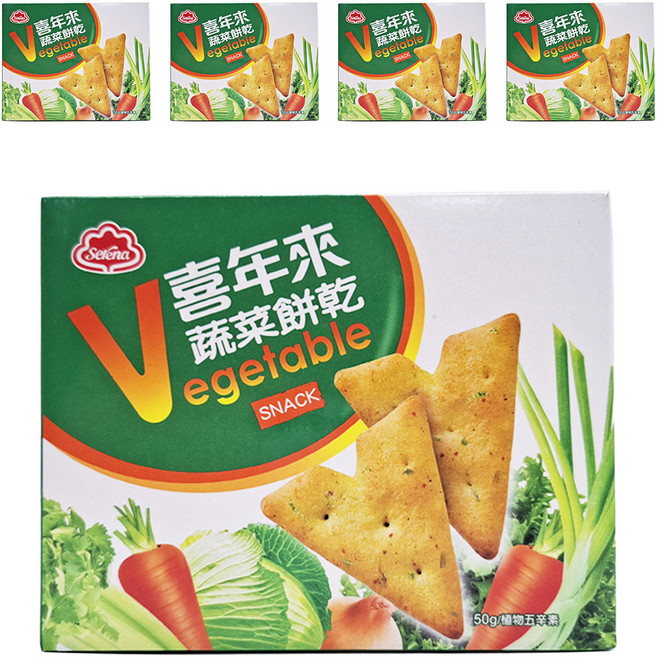 喜年來 蔬菜餅乾, 50g, 5盒