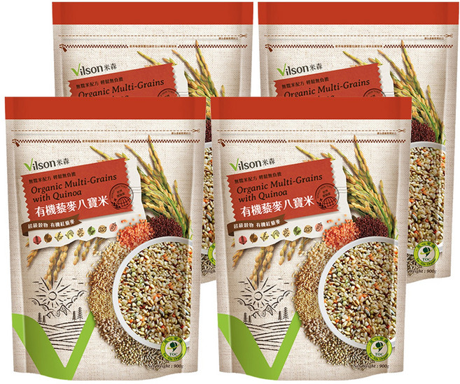 Vilson 米森 有機藜麥八寶米, 900g, 4包