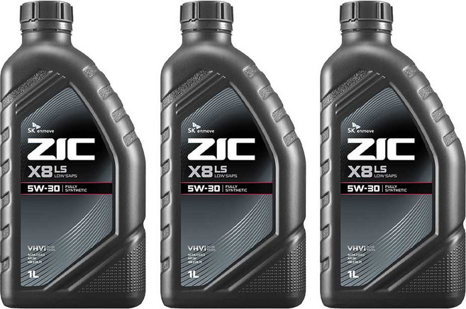지크 X8 LS 엔진오일, 3개, 5w30, 1L