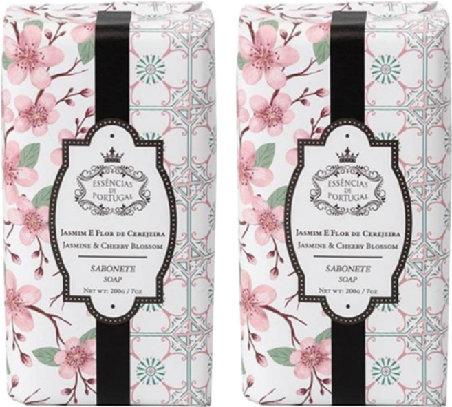 ESSENCIAS DE PORTUGAL 皇家葡萄牙EDP 茉莉櫻花沁柔精油皂, 200g, 2個