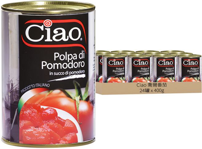 Ciao 喬爾番茄 碎粒番茄, 400g, 24罐