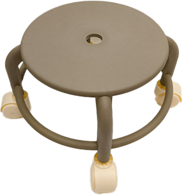 인아름 부드러운 앉은뱅이 바퀴 의자, 카키색 바퀴, 1개