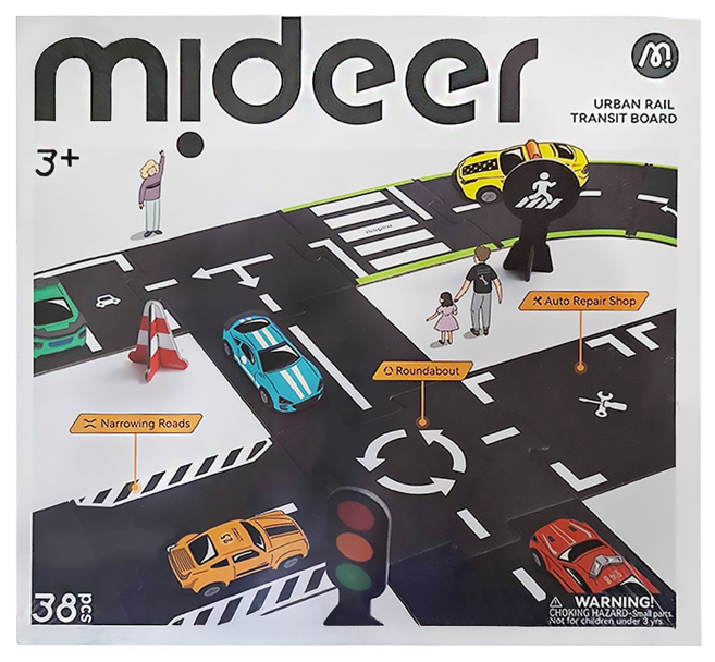 mideer 雙面場景軌道拼圖, 1盒, 38PCS