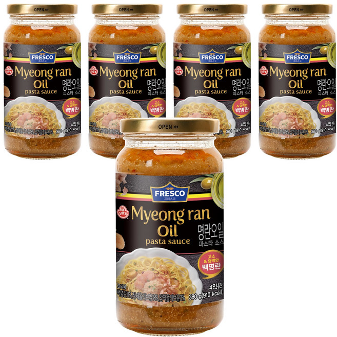 OTOKI 不倒翁 Fresco明太子橄欖油義大利麵醬, 5個, 380g