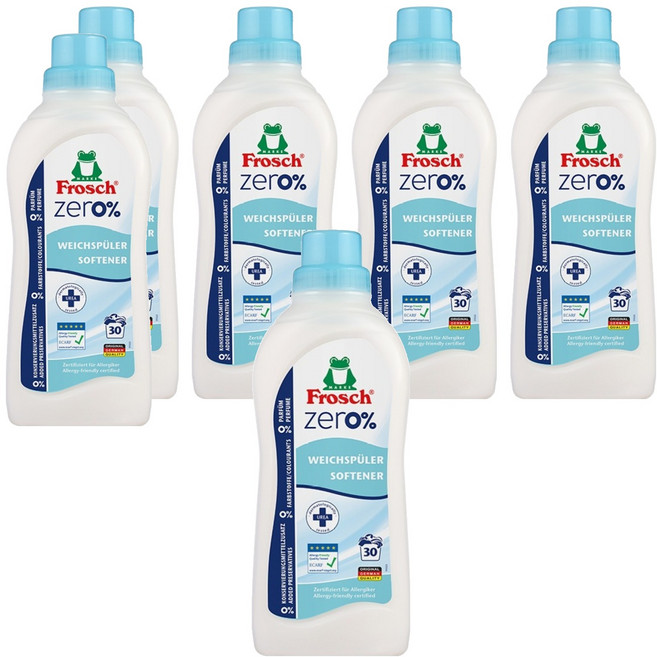 프로쉬 제로 섬유유연제 본품, 6개, 750ml