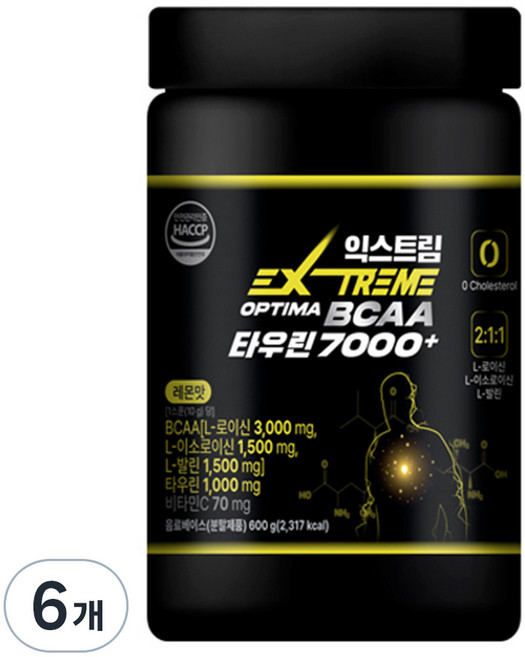 익스트림 OPTIMA BCAA 타우린 7000+, 600g, 6개