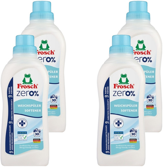 프로쉬 제로 섬유유연제 본품, 4개, 750ml