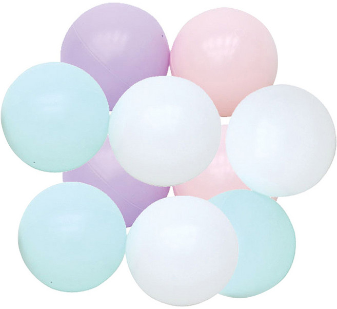 아하토이 아가랑 마시멜로 볼풀공 약 200p, 보라 + 핑크 + 민트 + 흰색, 1세트