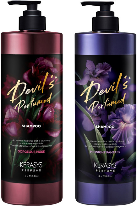 케라시스 데빌스 퍼퓸 샴푸 고저스 머스크 + 미드나잇판타지, 1L, 1개