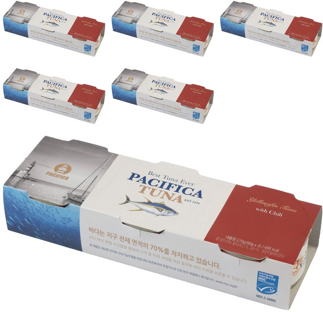 퍼시피카 튜나 위드 칠리, 90g, 18개
