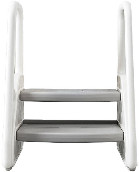 雙層樓梯椅 高承重 簡易安裝 白色 + 灰色, 雙層樓梯椅 白色 + 灰色, 1個