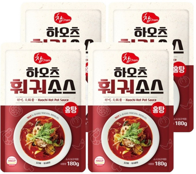 하오츠 훠궈 홍탕 소스, 180g, 4개