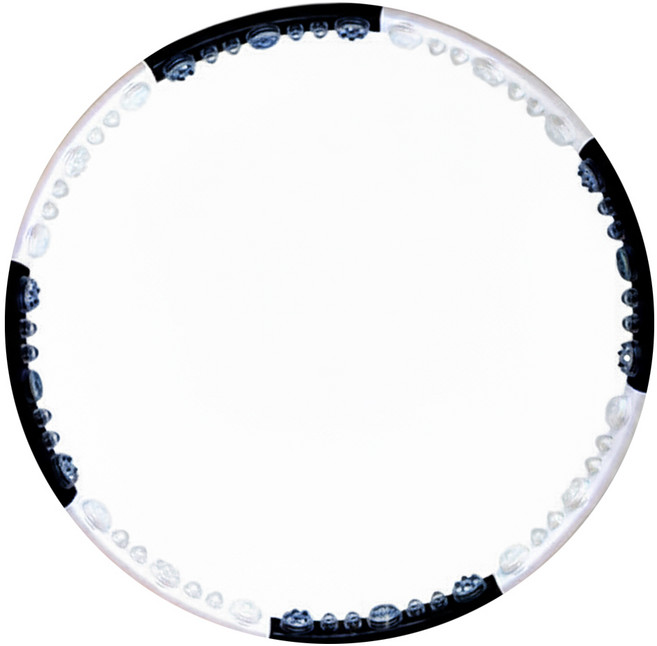 Waist Beauty Line 3.6 空氣指壓球呼拉圈, 1個, 3.6kg, 白色 + 黑色