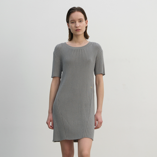 아틀리에나인 에센셜 H라인 니트 원피스 OP-6189