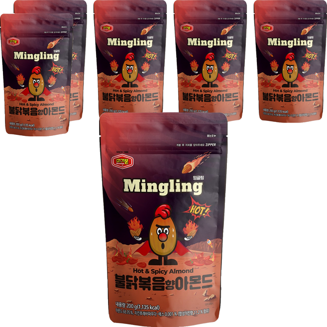 머거본 불닭볶음 아몬드, 200g, 6개