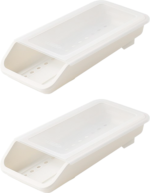 EASY&FREE 14~16個滑動蛋托盤 韓國產, 霧白色, 2個