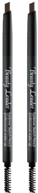 뷰티리더 아이브로우 스케치 펜슬, 2호회갈색, 2개 - 쿠팡