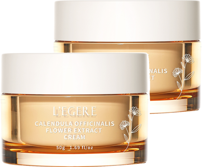 L'EGERE 金盞花舒緩原液霜, 50g, 2罐