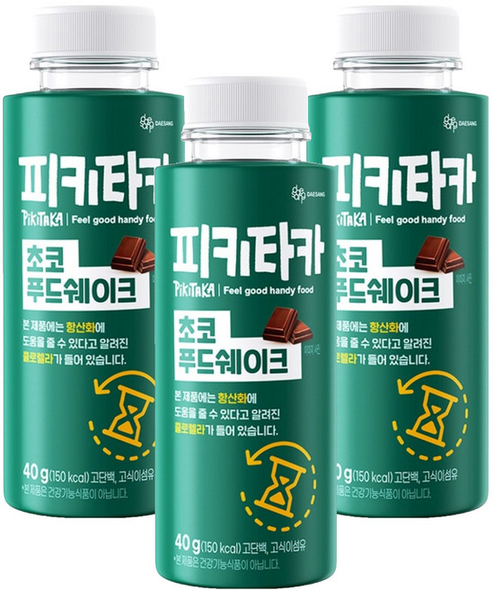 피키타카 대상 초코 푸드쉐이크, 40g, 3개