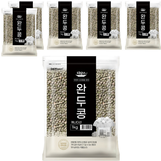 더담은 완두콩, 1kg, 6개