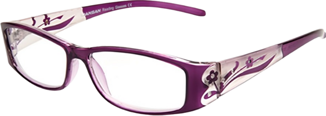 Megasol 氣質花卉水鑽矩方框鏡架老花眼鏡 L3711 300度