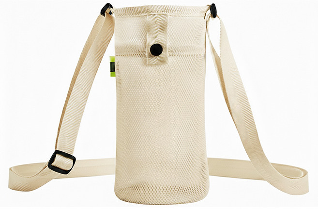 QiMart 多功能水壺手機可調節提袋 20 x 12cm, 米杏色, 1個