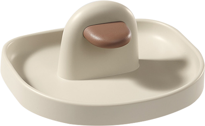 더자카 파스텔 냄비뚜껑 조리도구 거치대, 아이보리, 1개