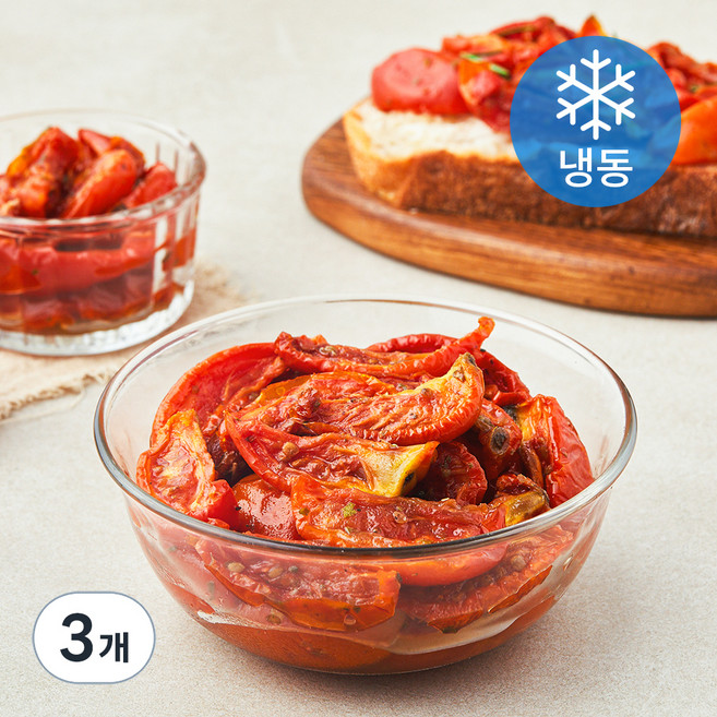 오븐 세미 드라이 마리네이티드 세그먼트 토마토 (냉동), 1kg, 3개