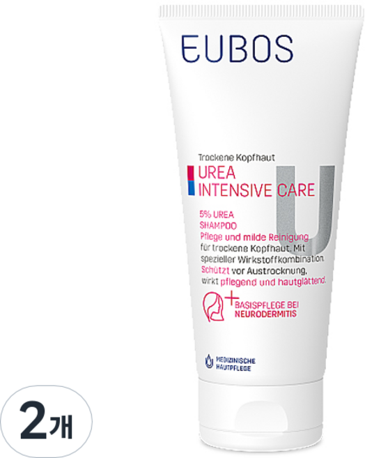 EUBOS 尿素5%洗髮精, 2條, 200ml