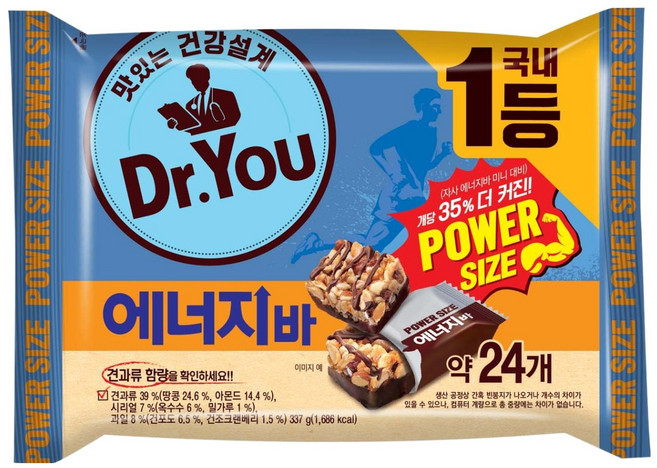 닥터유 에너지바 파워사이즈, 337g, 1개