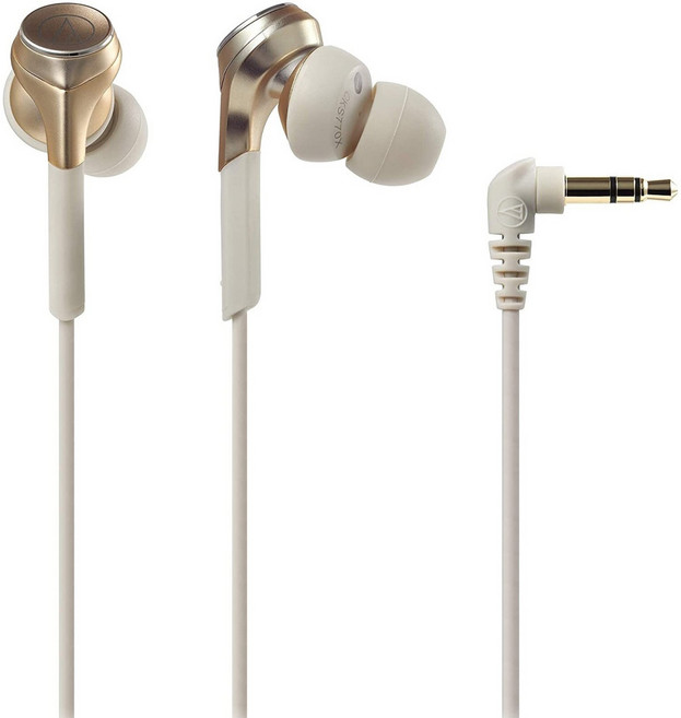 audio-technica 鐵三角 重低音耳塞式耳機 原廠保固, ATH-CKS550X, 金色