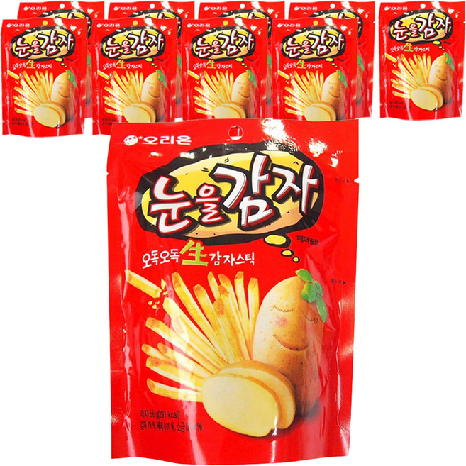 오리온 눈을감자 스낵, 56g, 10개