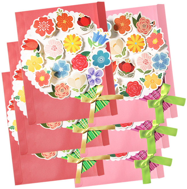 투영디자인 big 꽃다발 롤링 편지지 ver2, 랜덤 발송, 6개